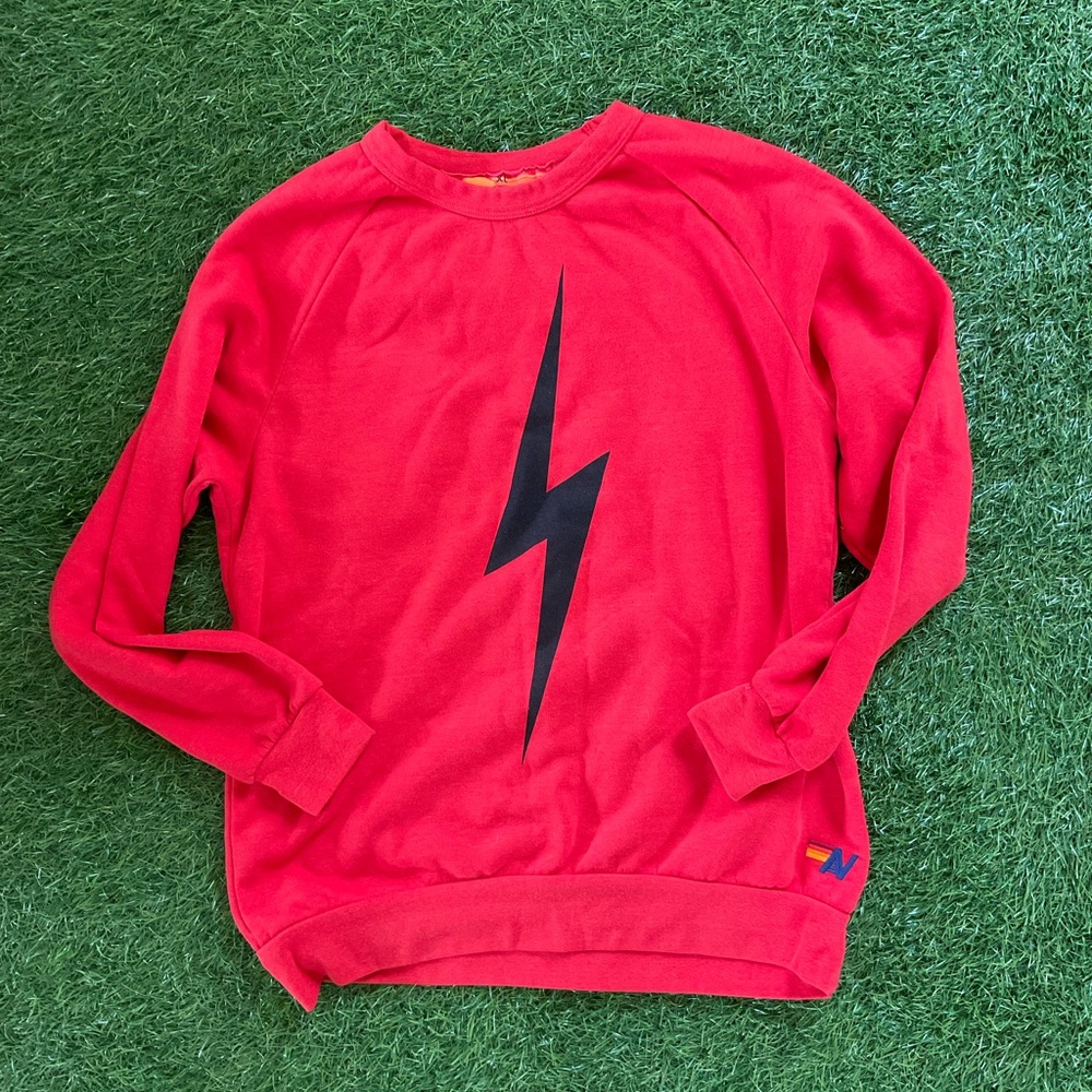 Aviator Nation Bolt Crew Sweatshirt - Red (Unisex & NWOT) & AV Austin Tote
